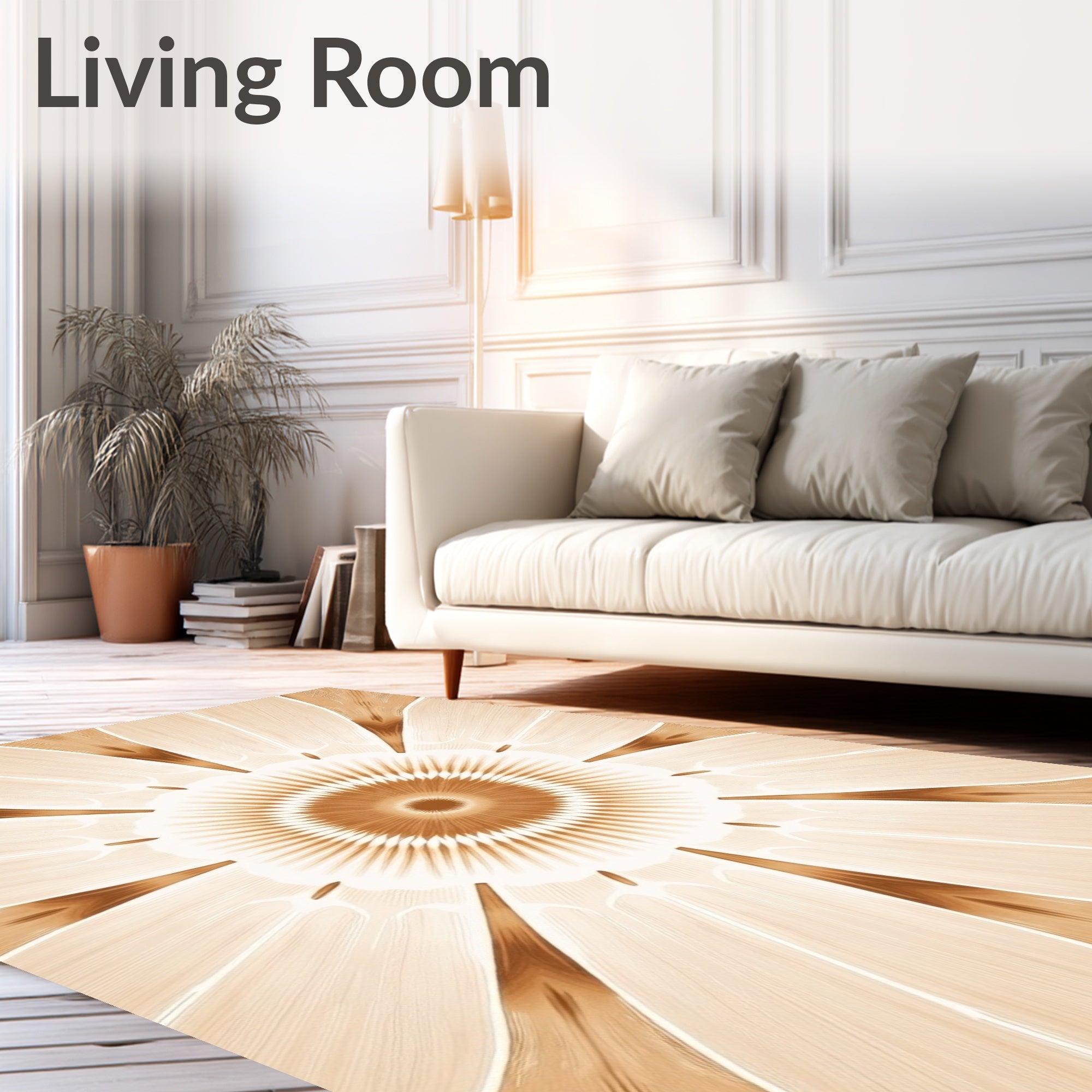 Radial Petal Geometric Pattern Rug
