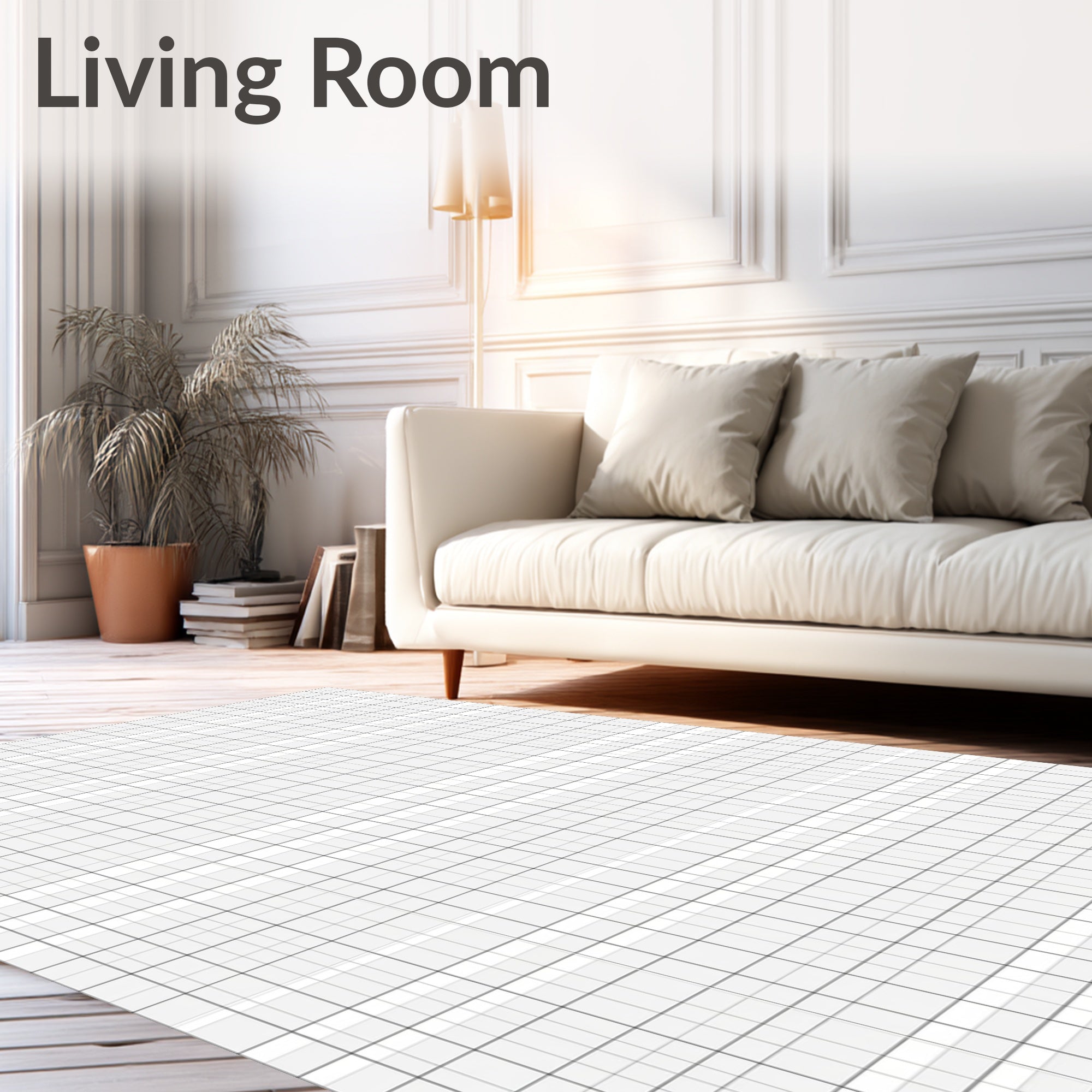Subtle Grid Pattern Rug