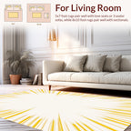Radiant Yellow Burst Patterned Rug