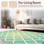 Light Blue Subtle Lattice Pattern Rug