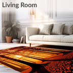 Forest Canopy Sunset Pattern Rug