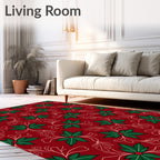 Festive Floral Vine Pattern Rug