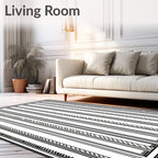 Minimalist Striped Geometric Pattern Rug