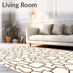 Abstract Geometric Branching Pattern Rug