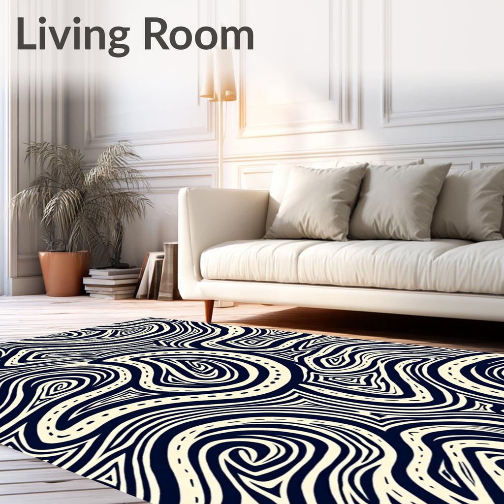 Abstract Swirl Pattern Rug