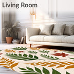 Autumn Leaf Patterned Design Rug