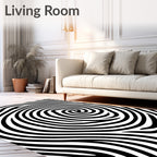 Monochromatic Swirl Pattern Design Rug