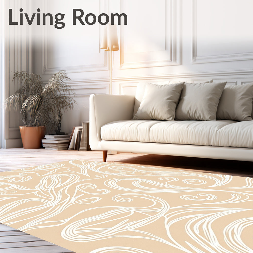 Swirling Elegant Abstract Pattern Rug