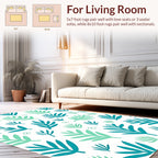 Leafy Branch And Bloom Pattern Rug