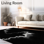Dramatic Lightning Abstract Contemporary Rug