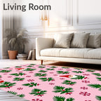 Jolly Santa Christmas Tree Pattern Rug