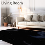 Celestial Night Sky Swirls Rug