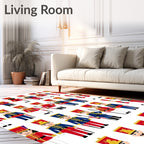 Festive Soldier Pattern Design Rug