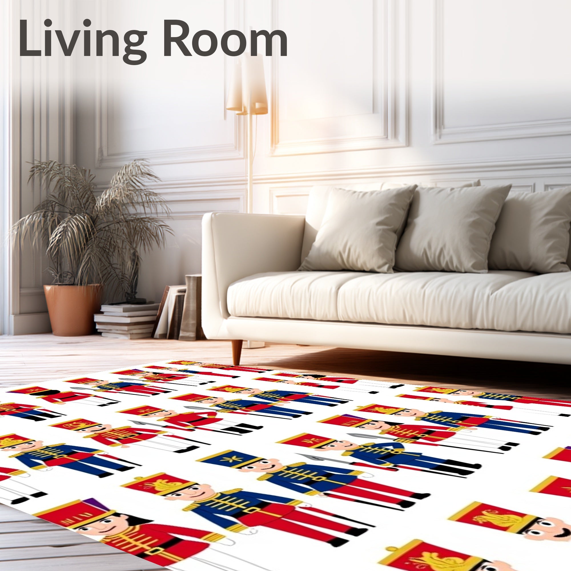 Festive Soldier Pattern Design Rug
