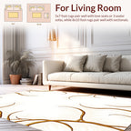 Golden Organic Swirls Design Rug