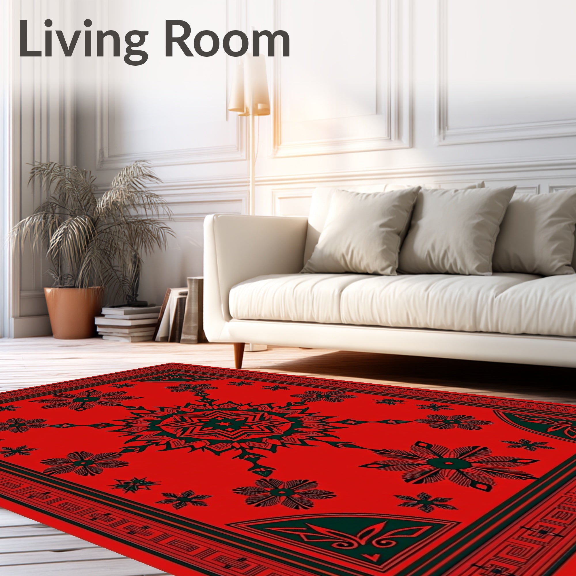 Ornate Starburst Detailed Pattern Rug
