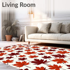 Autumn Maple Leaf Pattern Rug