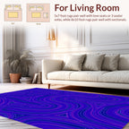 Abstract Wavy Triangles Graphic Rug