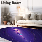 Galactic Nebula Abstract Fractal Pattern Rug