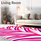 Vibrant Zebra Stripe Pattern Rug