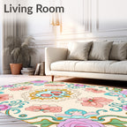 Floral Skull Art Nouveau Rug