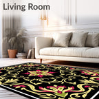 Vintage Floral Swirl Pattern Rug