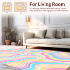 Whimsical Pastel Swirl Pattern Rug
