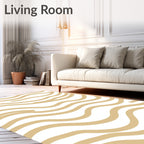 Abstract Wavy Sand Pattern Design Rug