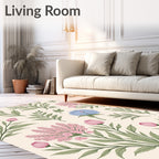 Floral Botanical Style Pattern Rug