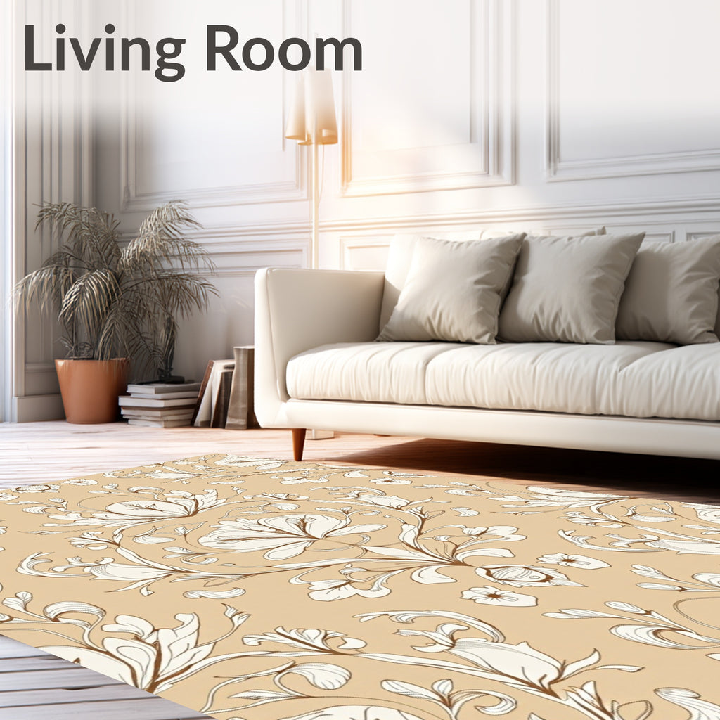 Classic Floral Damask Pattern Rug
