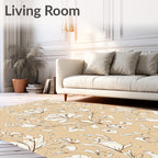 Classic Floral Damask Pattern Rug