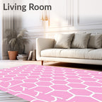 Modern Geometric Hexagon Pattern Rug