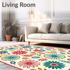 Folklore Floral Wheel Pattern Rug