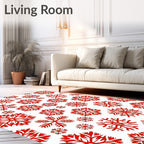 Festive Snowflakes Pattern Design Rug