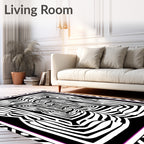 Abstract Zebra Stripe Infinity Rug