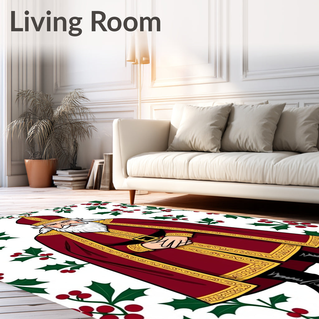Classic Saint Nicholas Holly Pattern Rug