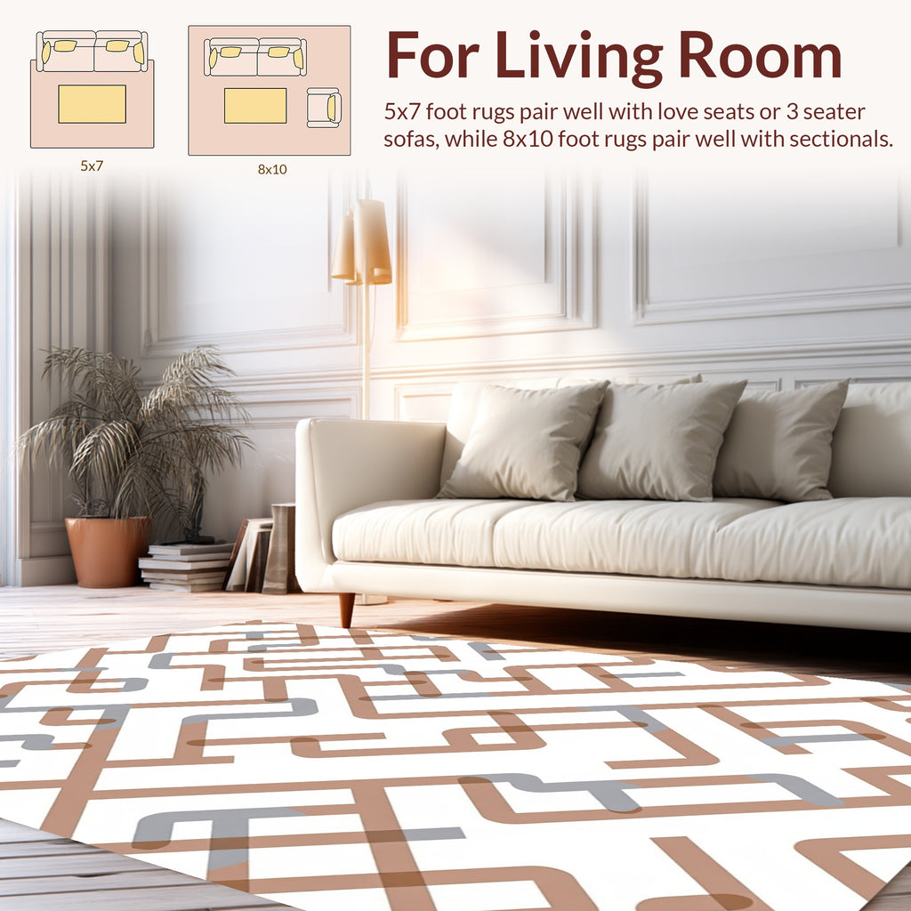 Modern Parallel Lines Pattern Rug
