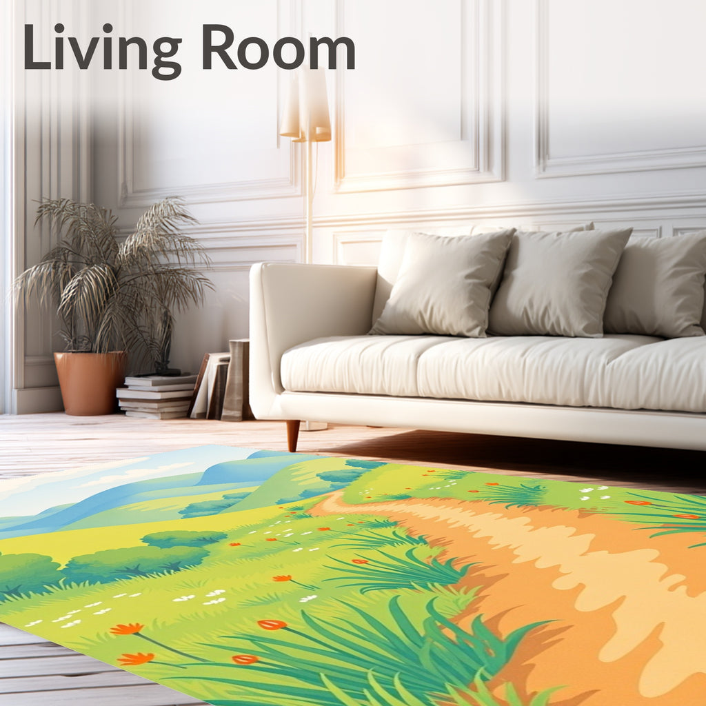 Rolling Hills Path Pattern Rug