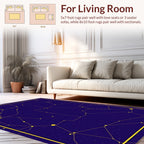 Celestial Constellation Yellow Geometric Design Rug
