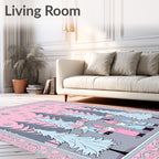Whimsical Gnomes Forest Pattern Rug