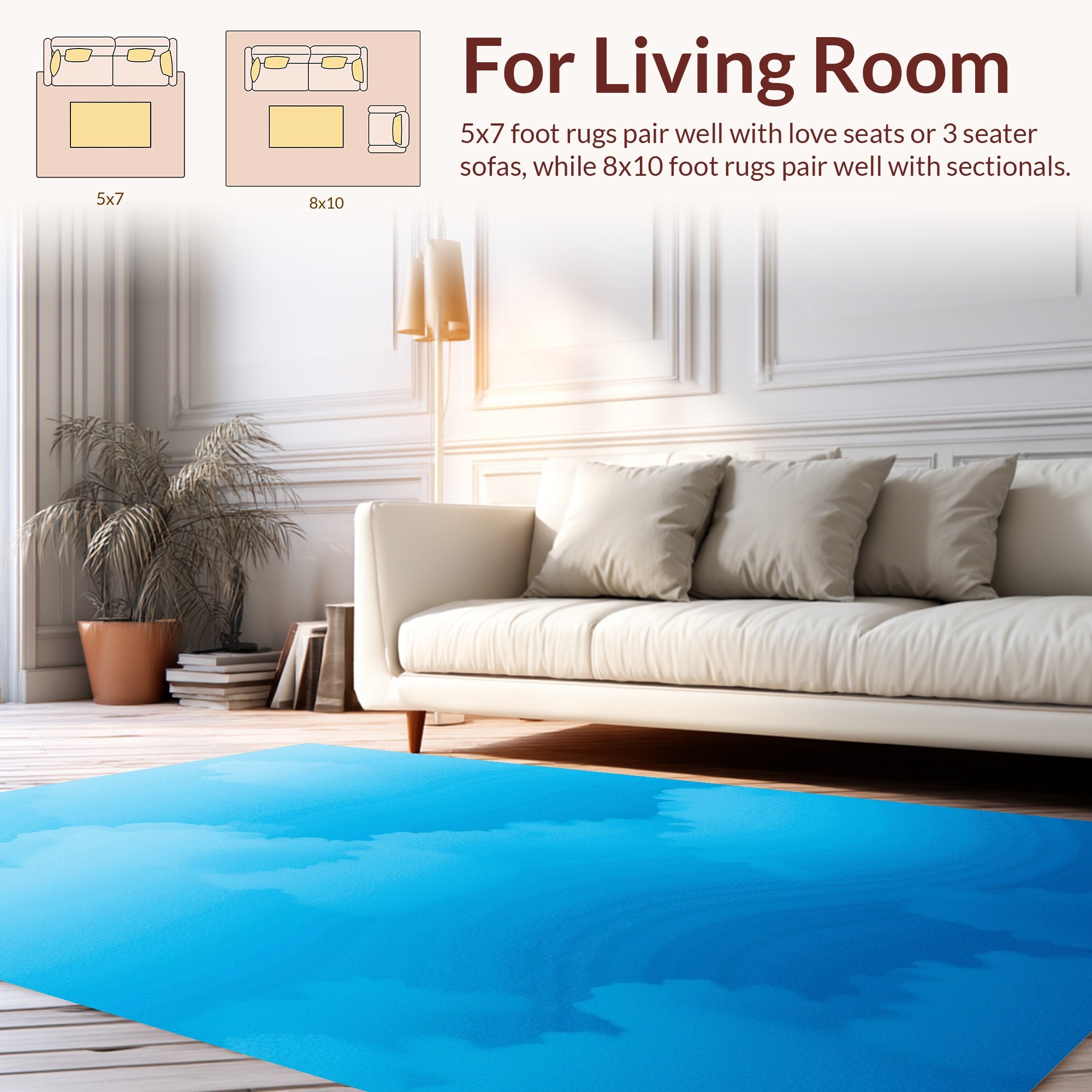 Sky Cloud Dreamscape Design Rug