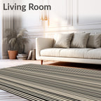 Vertical Stripe Graphic Pattern Rug
