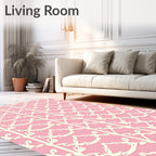 Ornate Lattice with Stylized Bows Pattern Rug