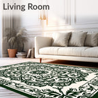 Rich Floral Center Medallion Pattern Rug