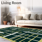 Abstract Geometric Line Art Rug
