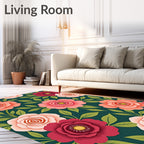Vintage Floral Garden Pattern Rug
