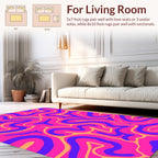 Vibrant Swirls Bold Pattern Rug