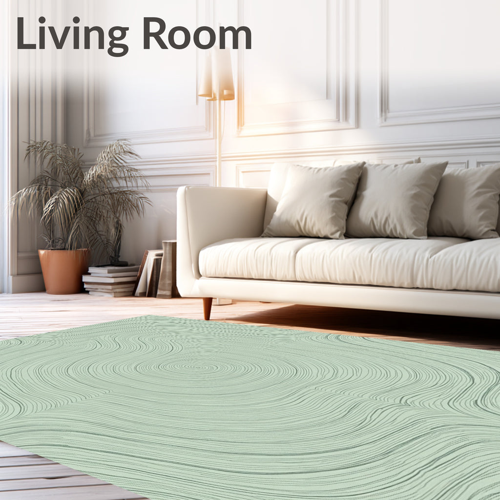 Neutral Swirling Contour Pattern Rug
