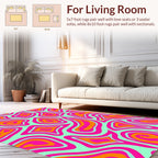 Groovy Fluid Blob Abstract Pattern Rug