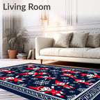 Winter Elves Snowflakes Pattern Rug
